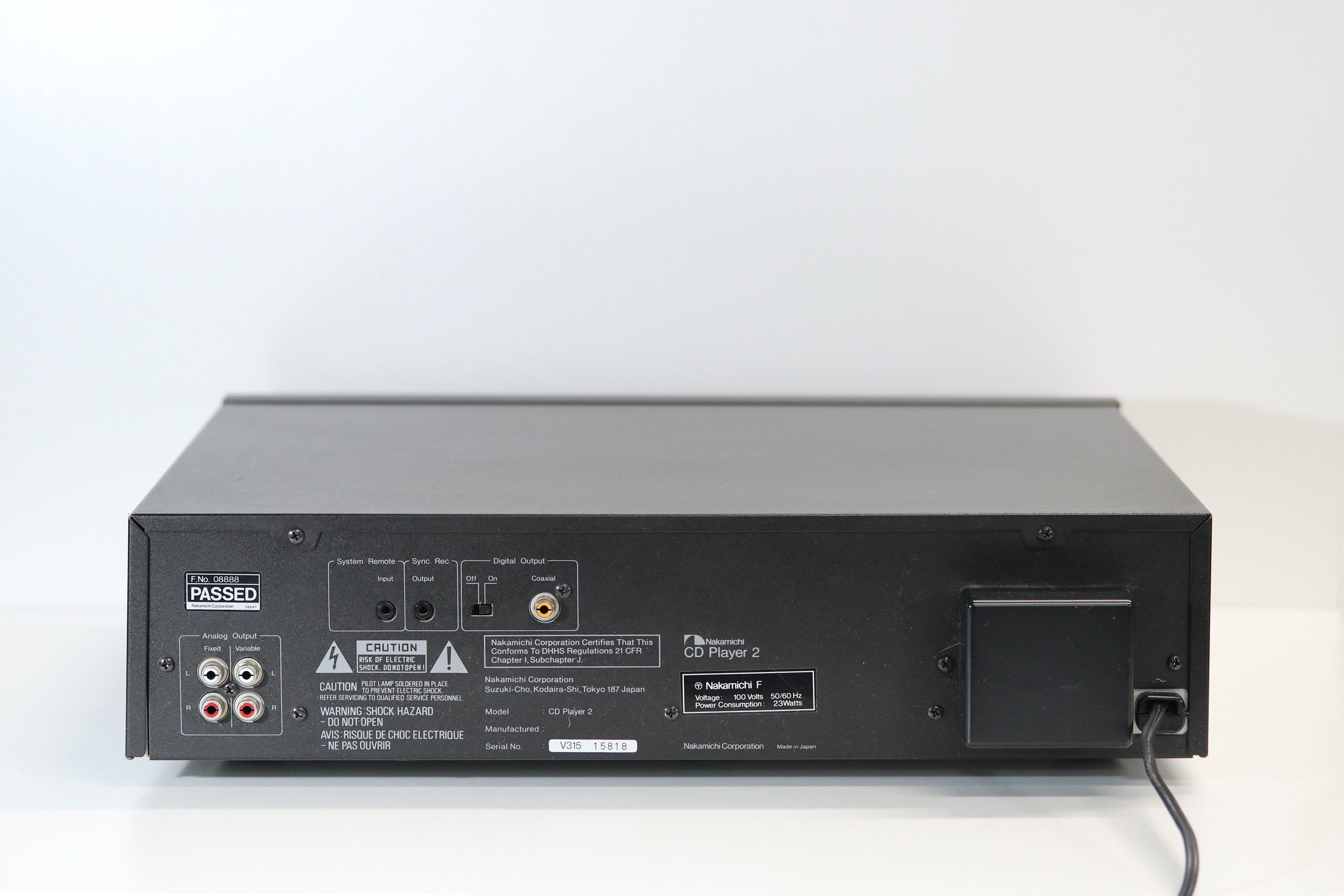 中古・保証付き】Nakamichi CDPlayer2【TN-SoundTech整備済み